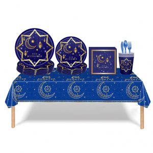 Set couverts bleu eid Mubarak
