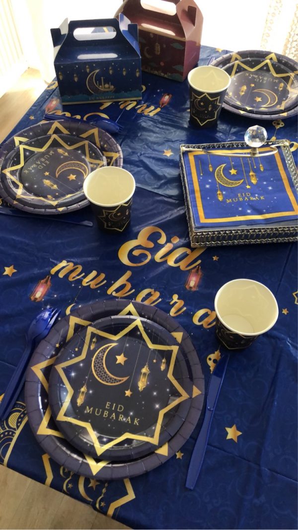 Set couverts bleu eid Mubarak – Image 3