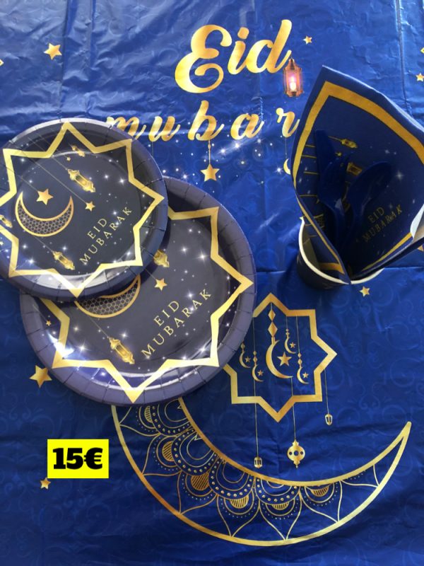 Set couverts bleu eid Mubarak – Image 2