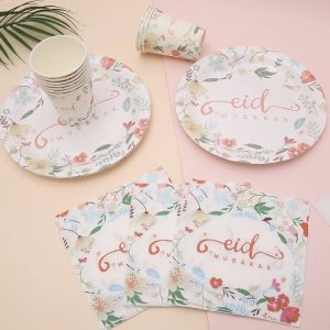 Set couvert eid mubarak fleuri